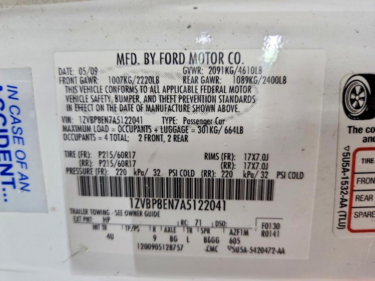 2010 FORD MUSTANG