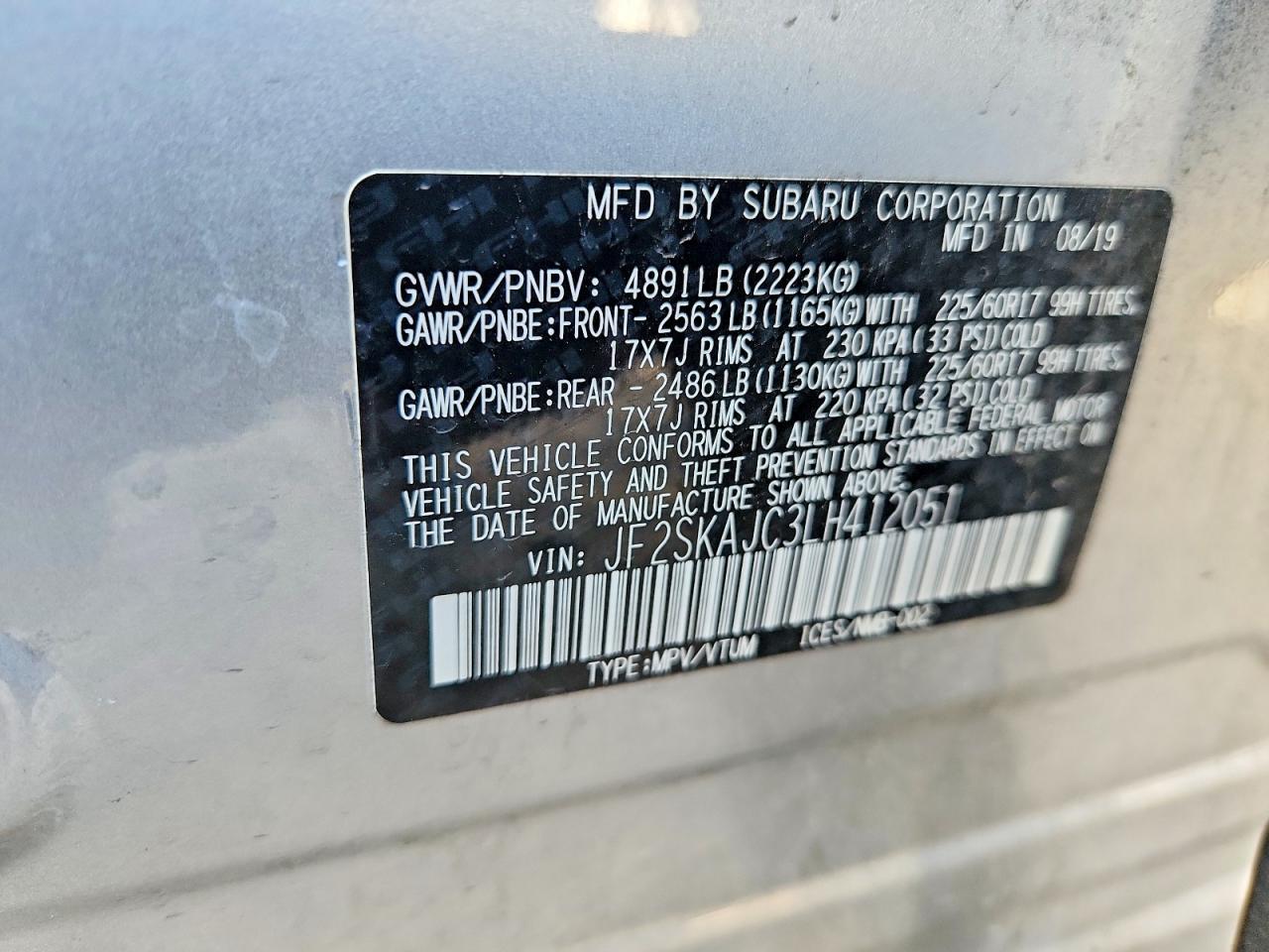 2020 SUBARU FORESTER