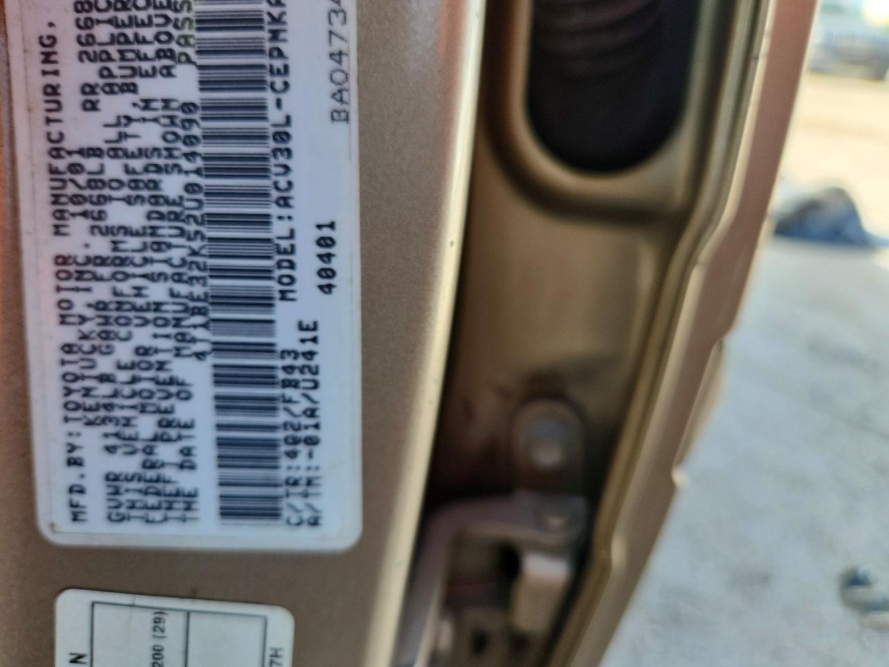 2002 TOYOTA CAMRY