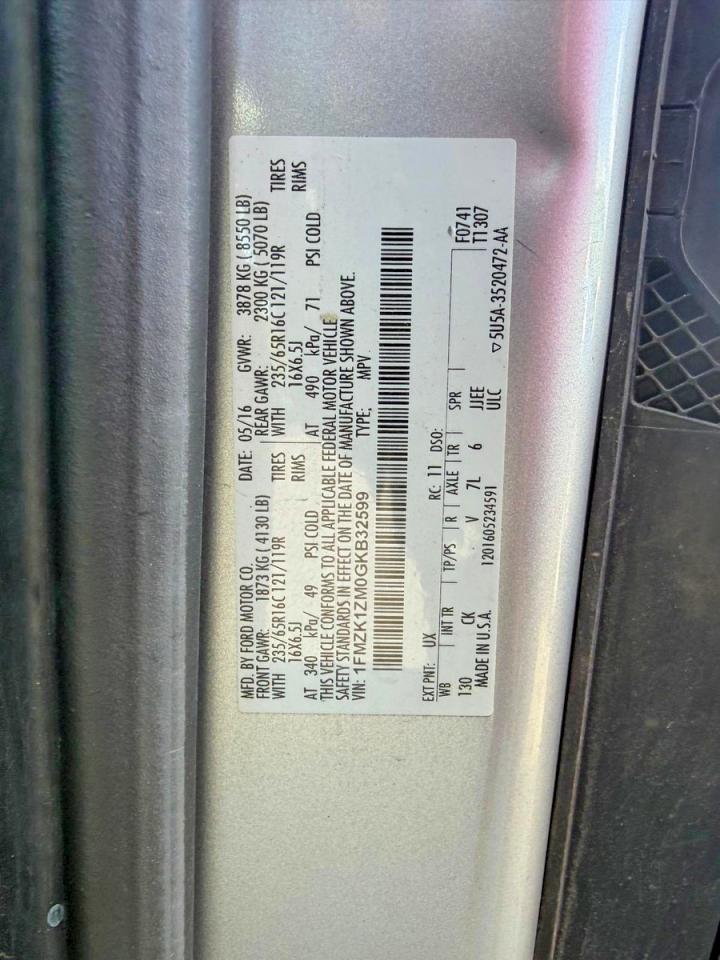 2016 FORD TRANSIT