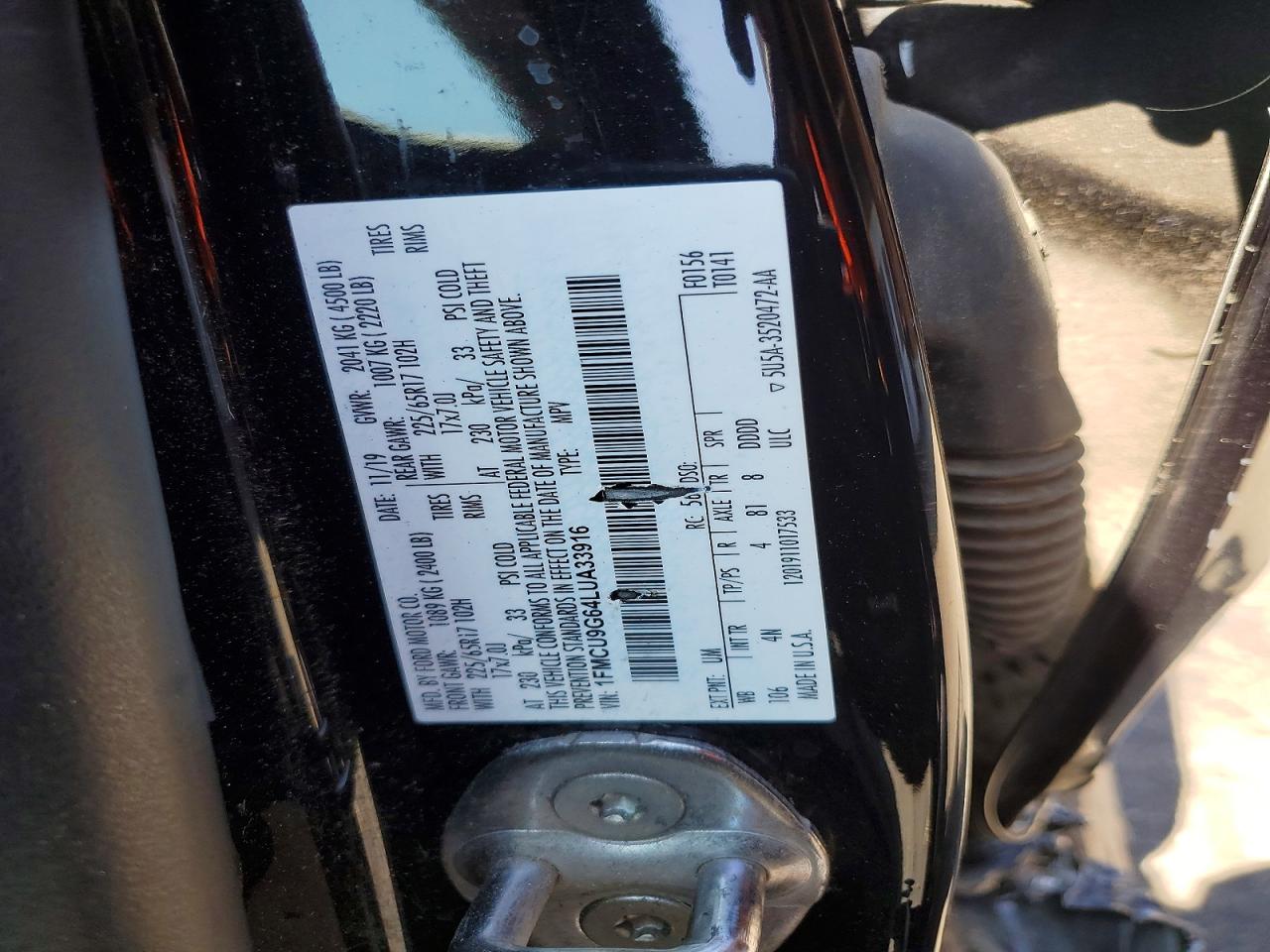 2020 FORD ESCAPE