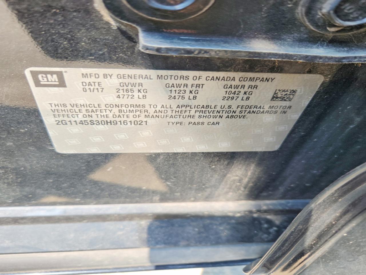 2017 CHEVROLET IMPALA