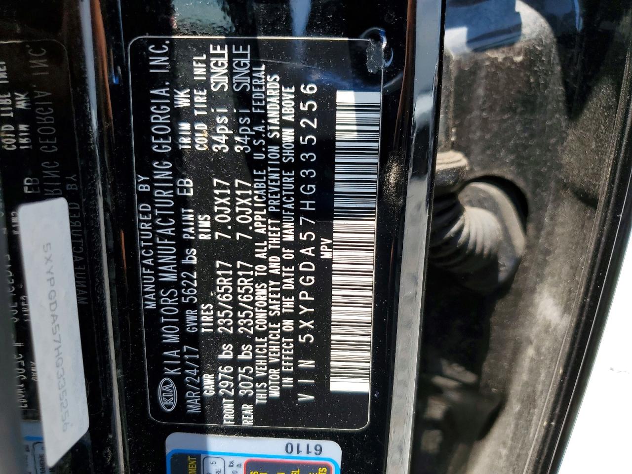 2017 KIA SORENTO