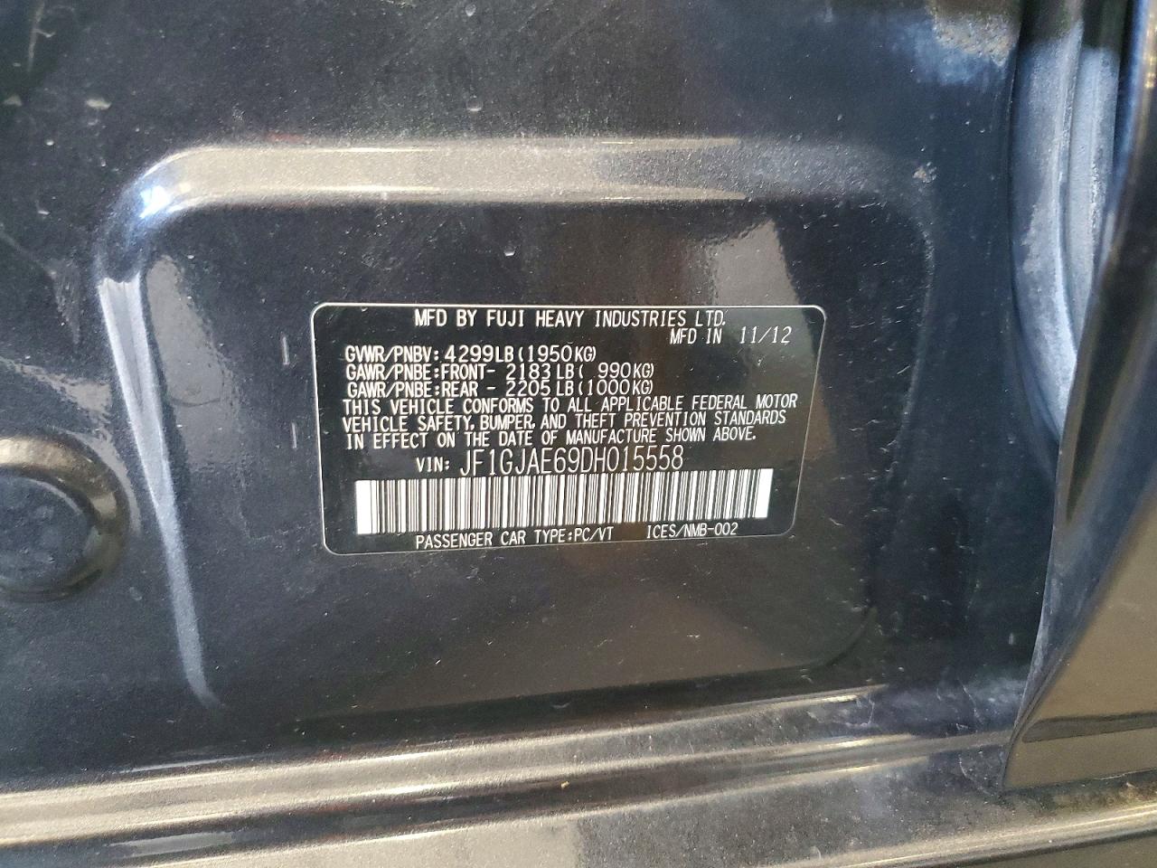 2013 SUBARU IMPREZA