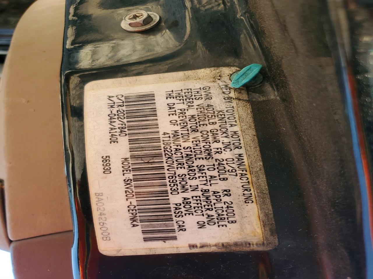 1997 TOYOTA CAMRY
