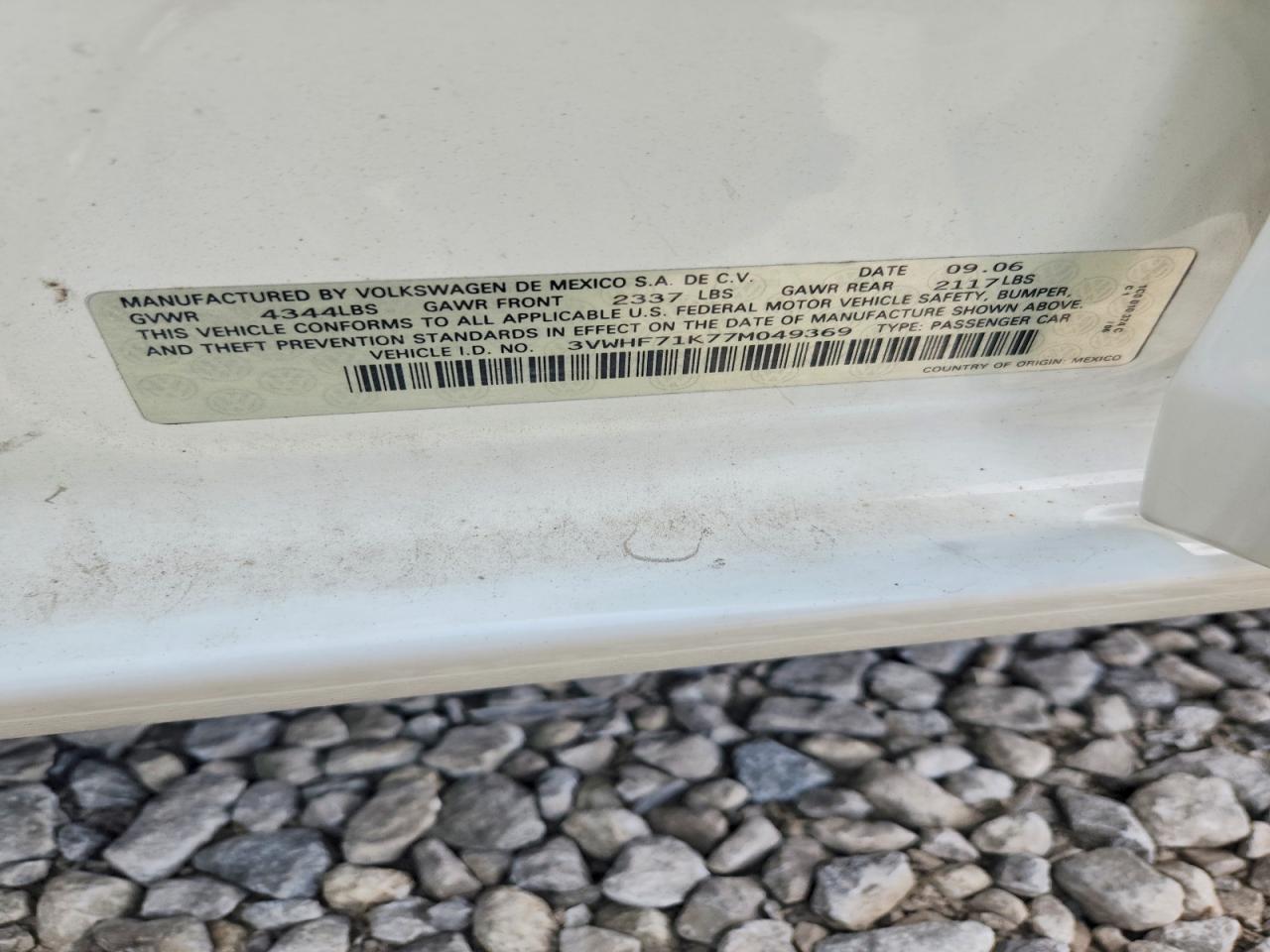 2007 VOLKSWAGEN JETTA