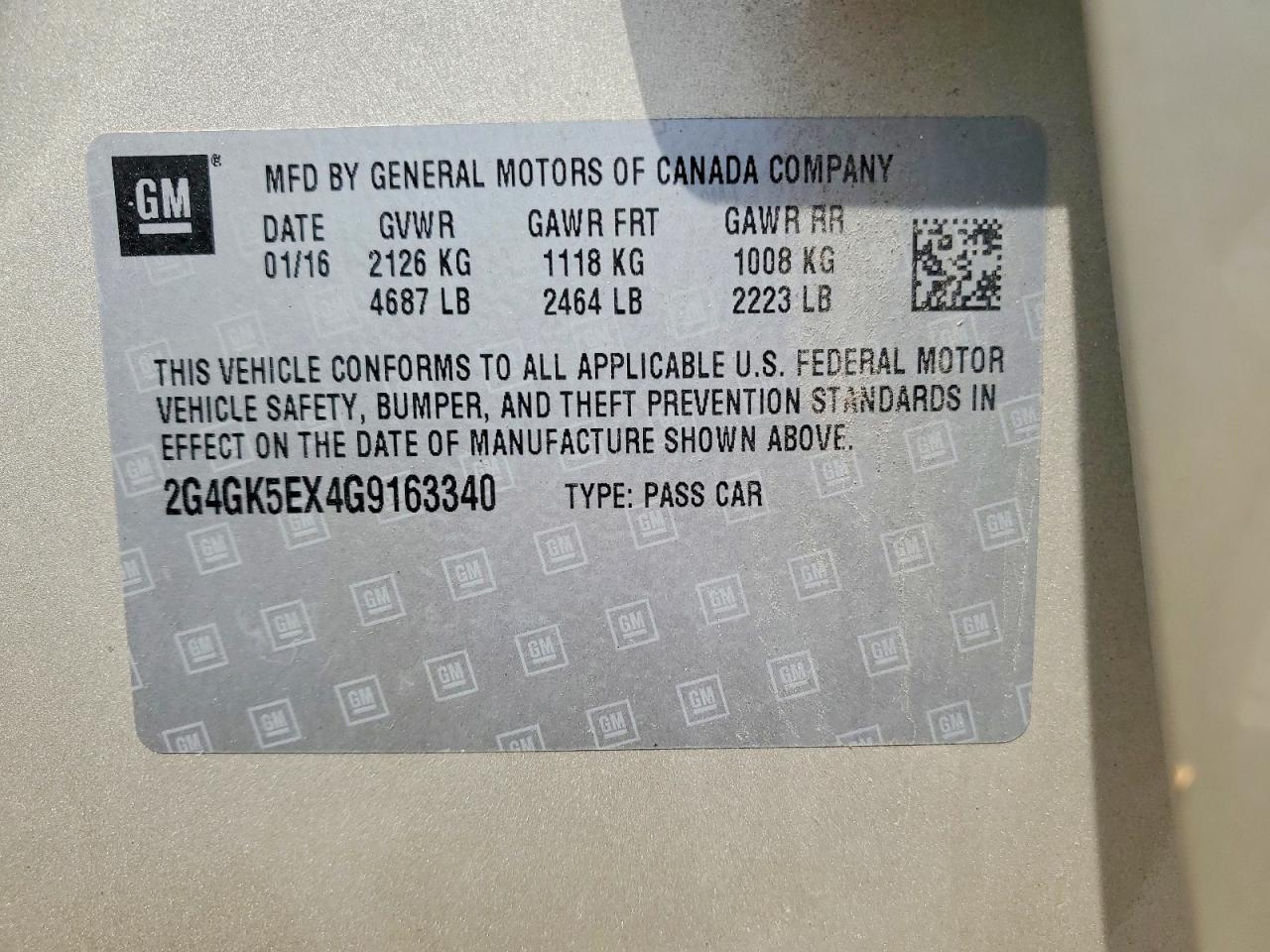 2016 BUICK REGAL