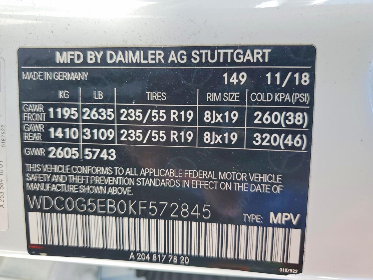 2019 MERCEDES-BENZ GLC-CLASS