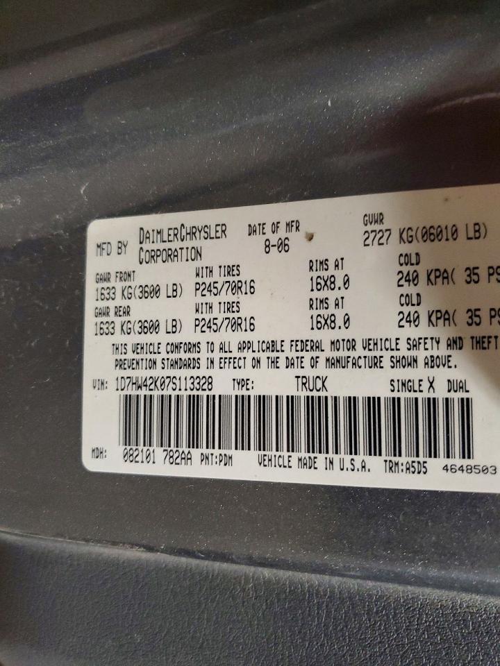 2007 DODGE DAKOTA