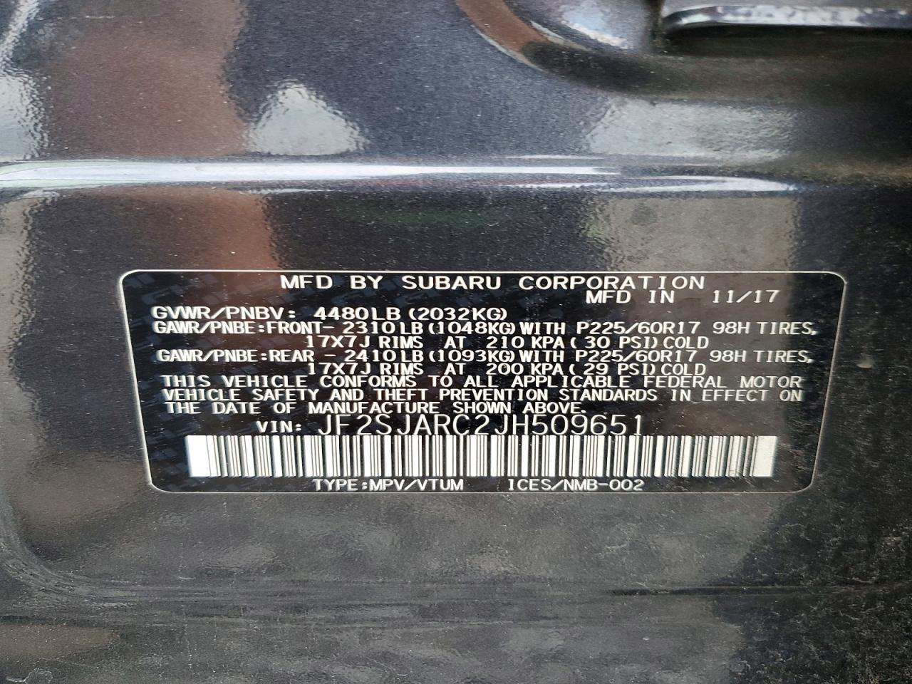 2018 SUBARU FORESTER