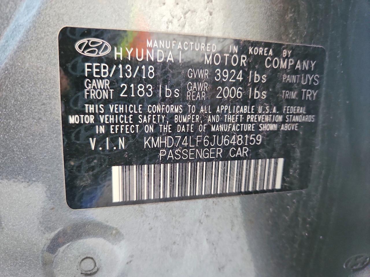 2018 HYUNDAI ELANTRA