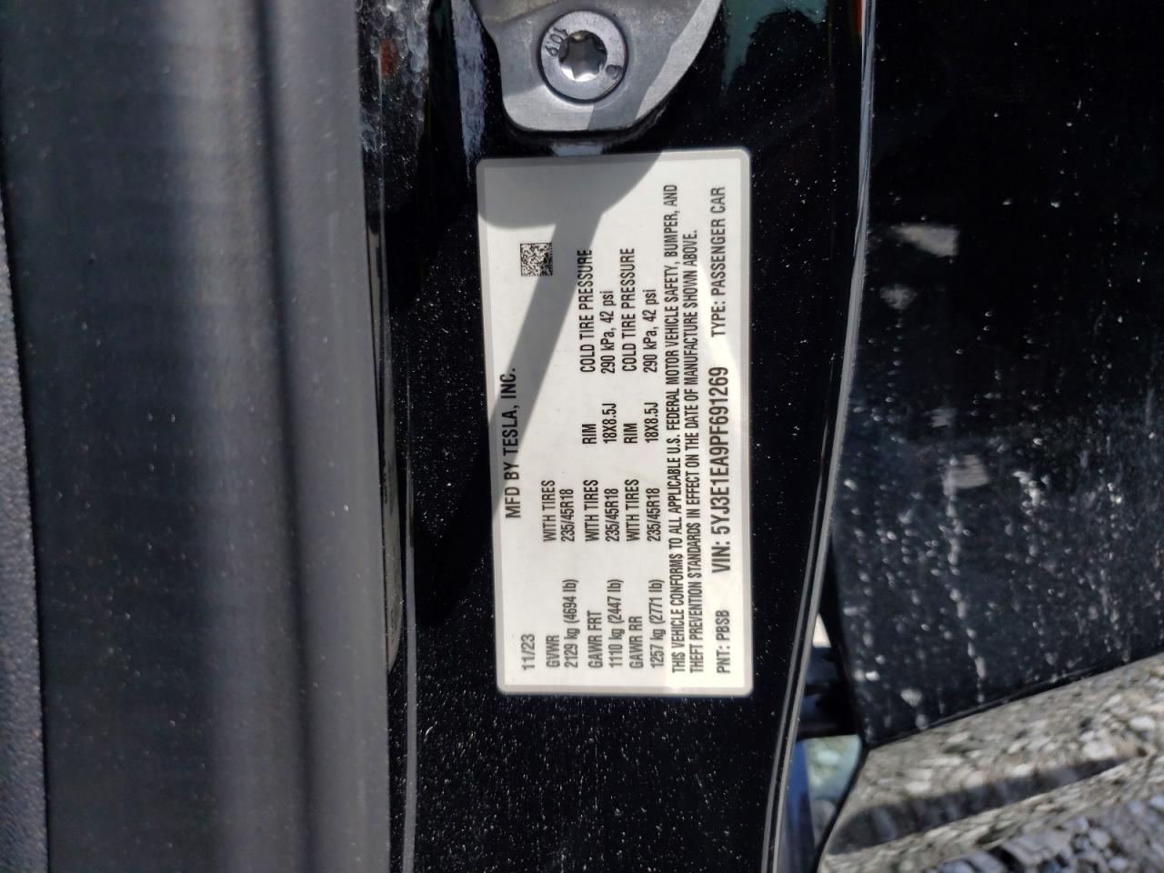 2023 TESLA MODEL 3