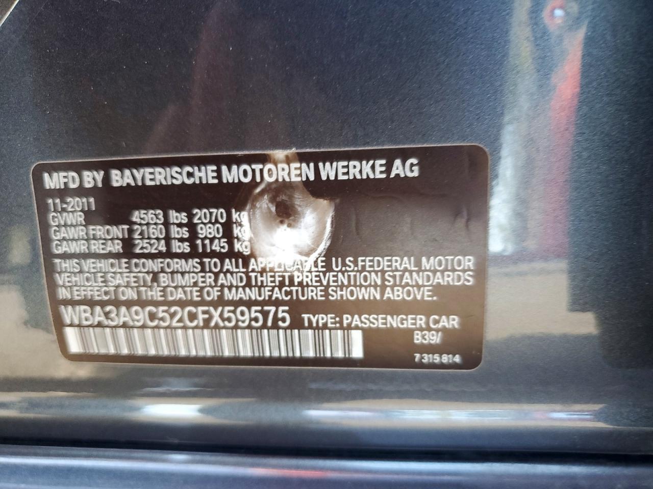 2012 BMW 3 SERIES
