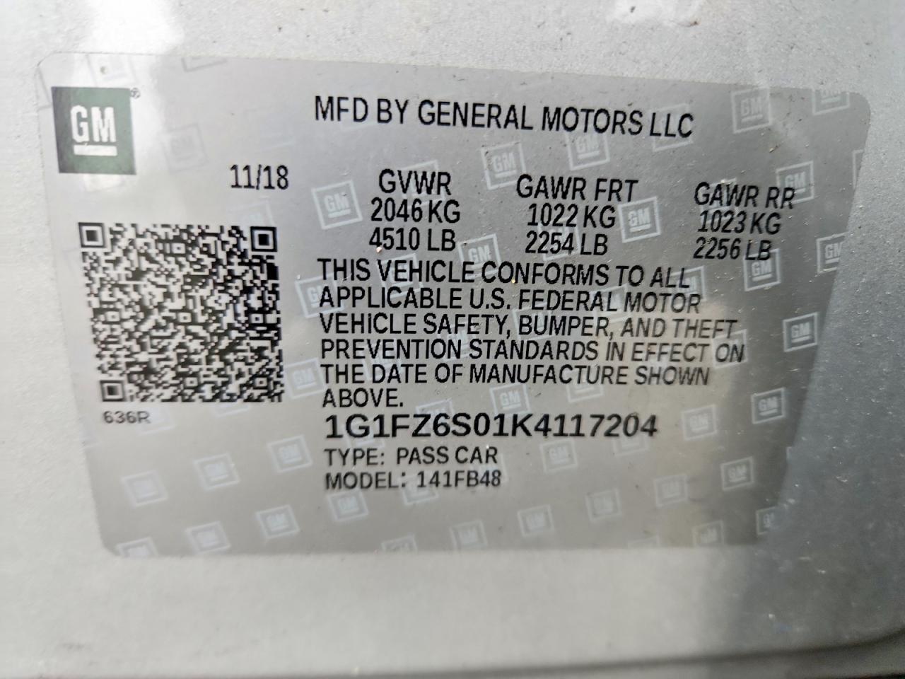 2019 CHEVROLET BOLT