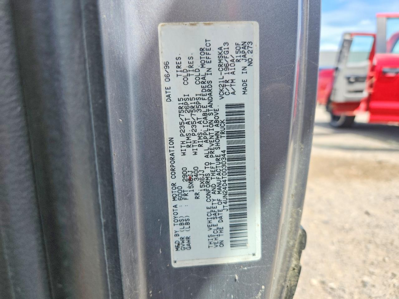1996 TOYOTA T100