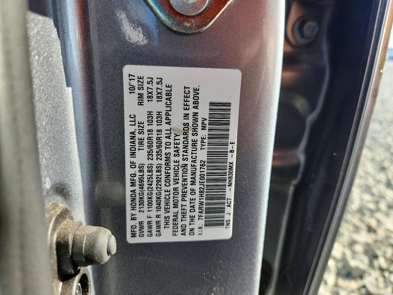 2018 HONDA CRV