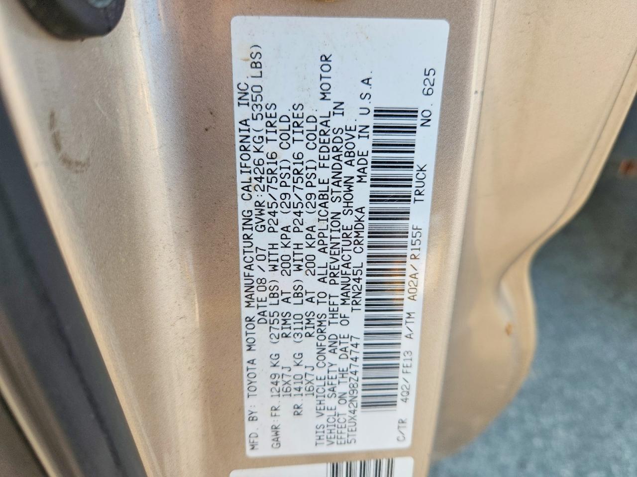 2008 TOYOTA TACOMA