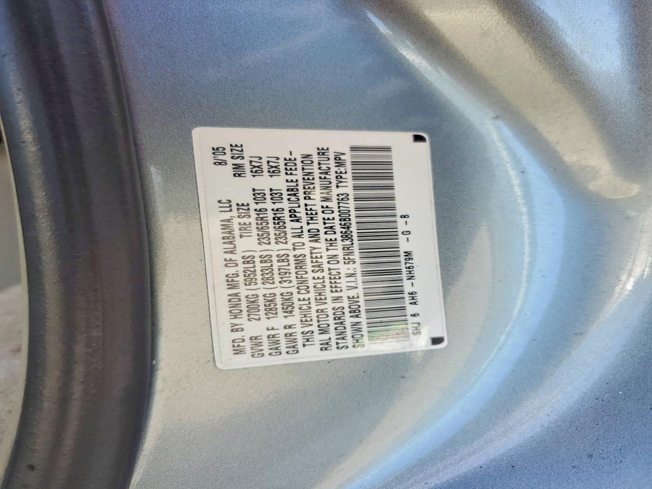 2006 HONDA ODYSSEY