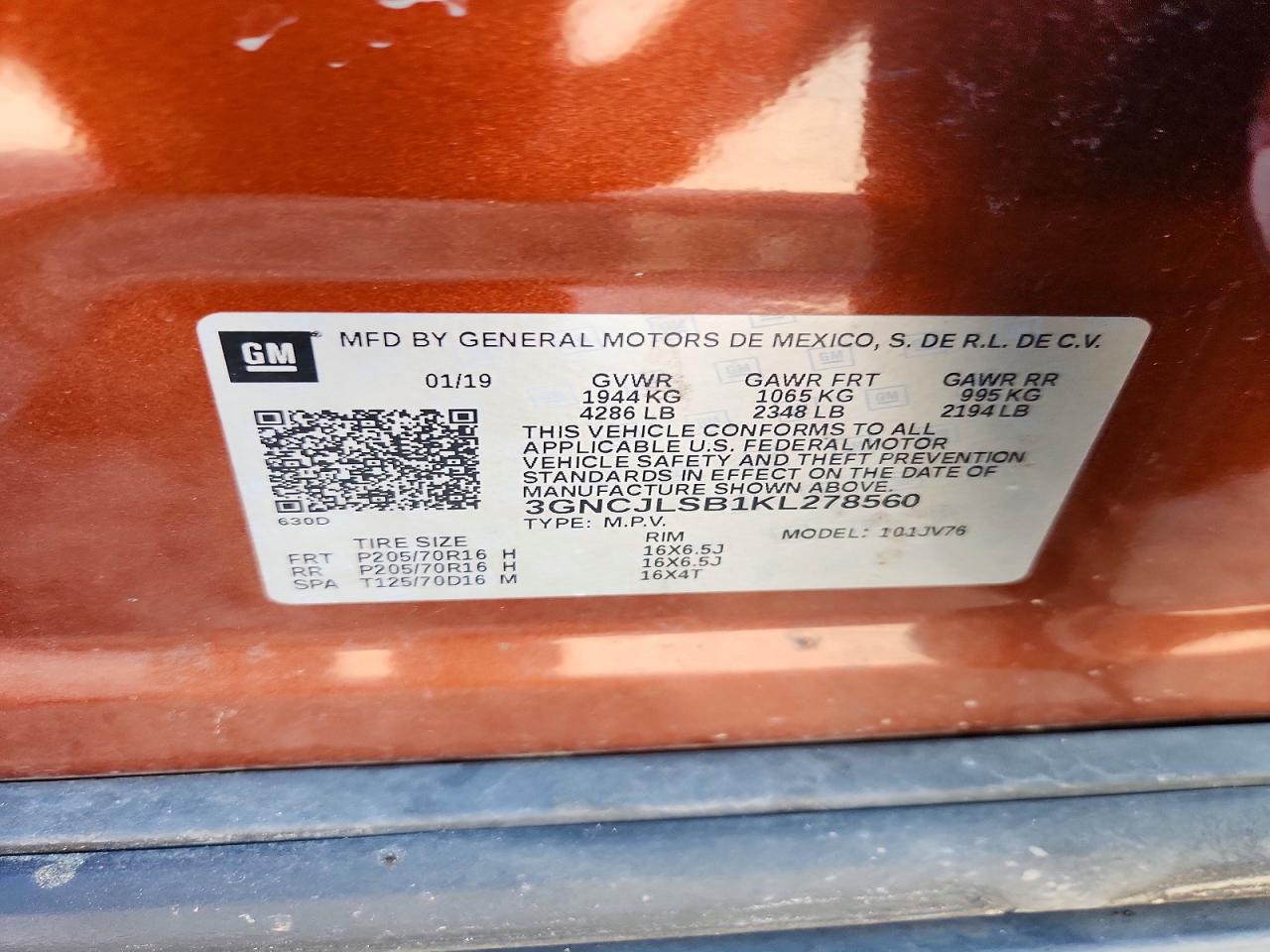 2019 CHEVROLET TRAX