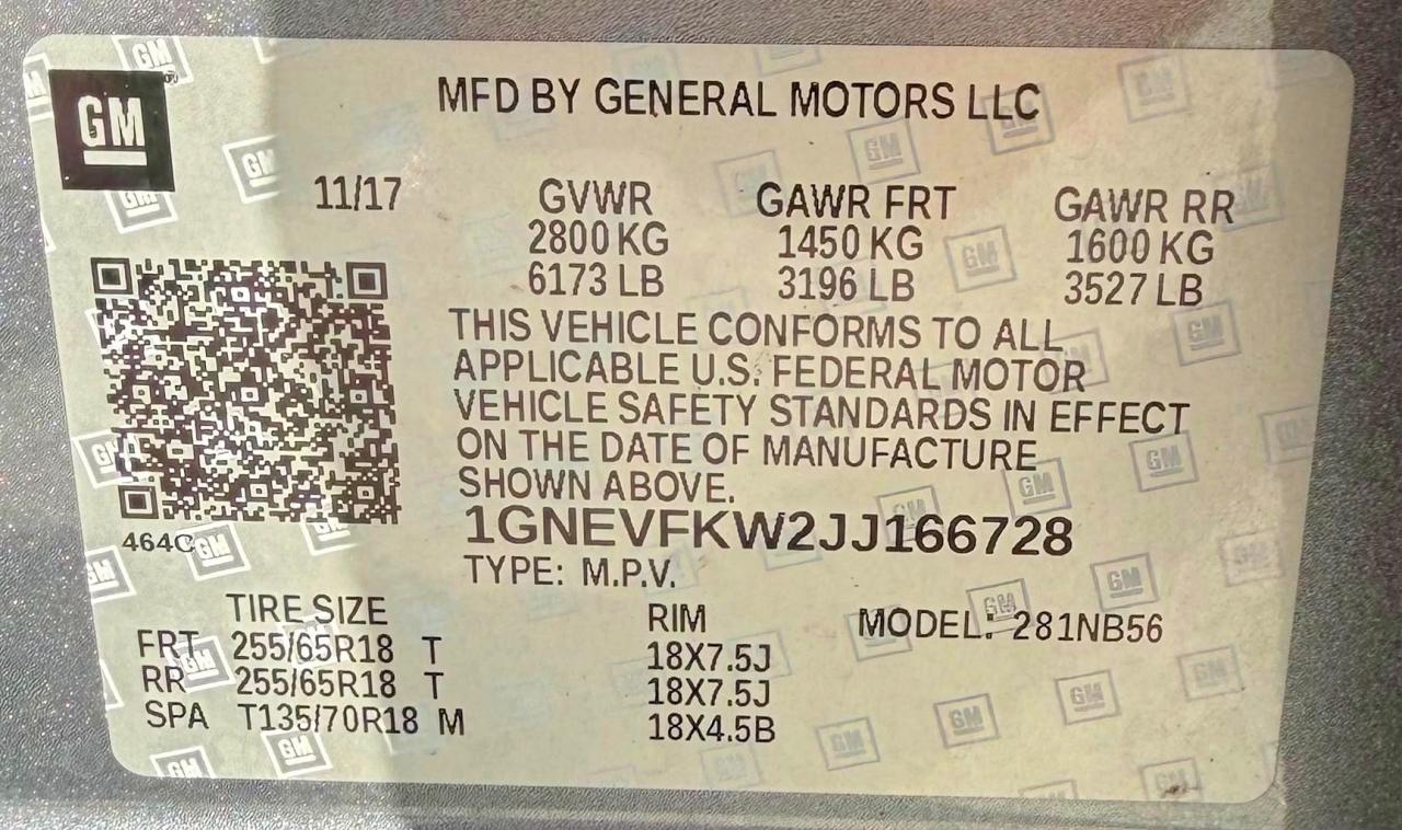 2018 CHEVROLET TRAVERSE