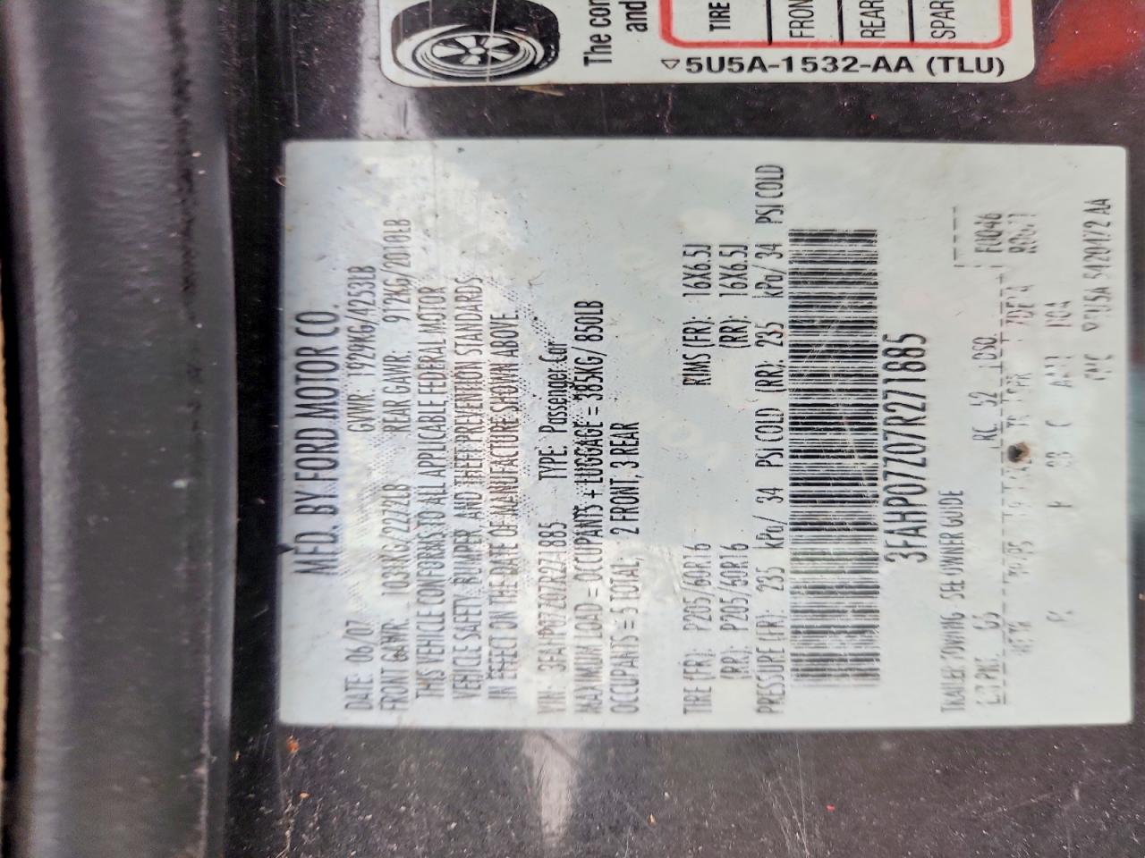 2007 FORD FUSION