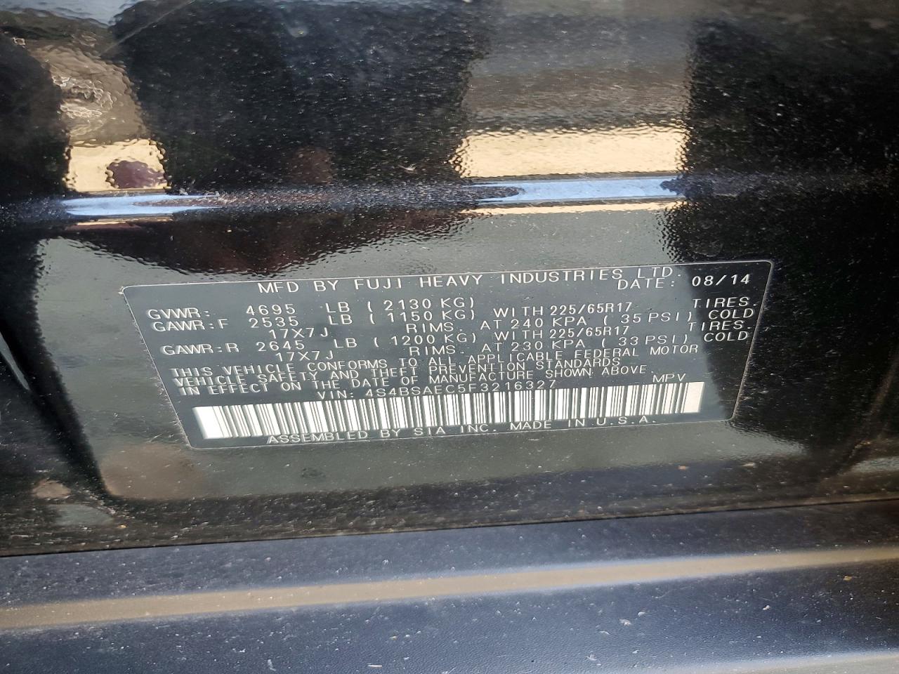 2015 SUBARU LEGACY