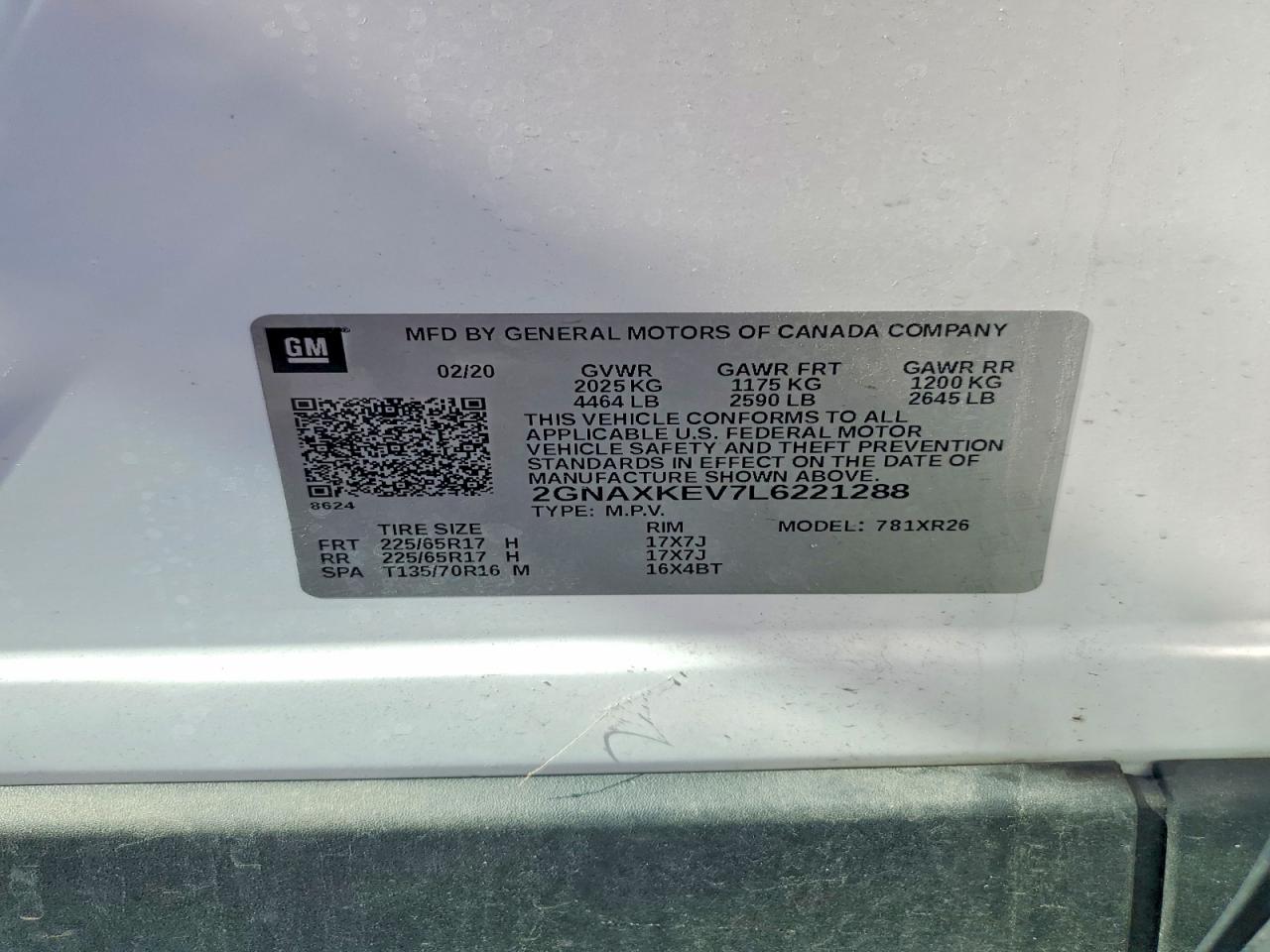 2020 CHEVROLET EQUINOX