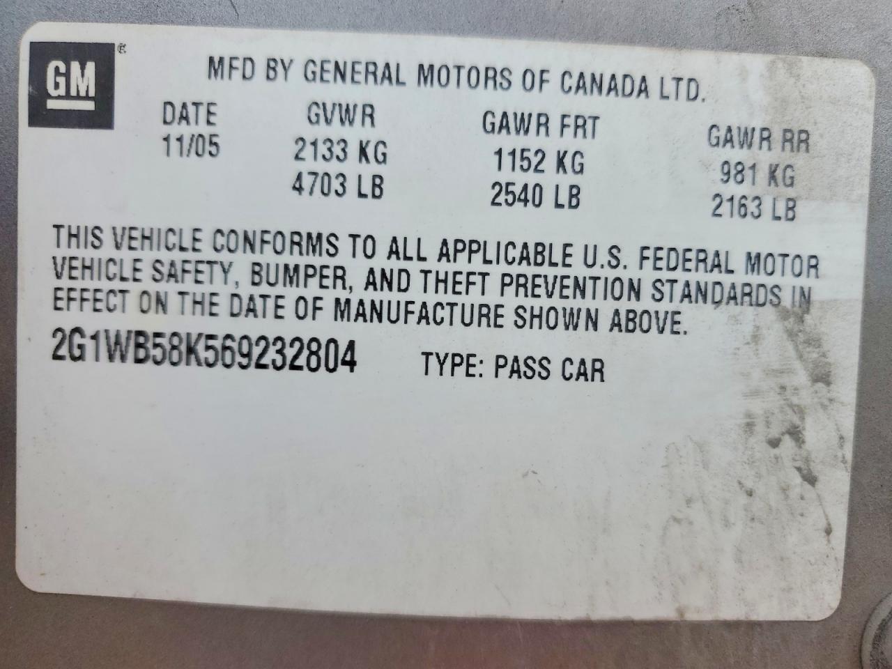 2006 CHEVROLET IMPALA
