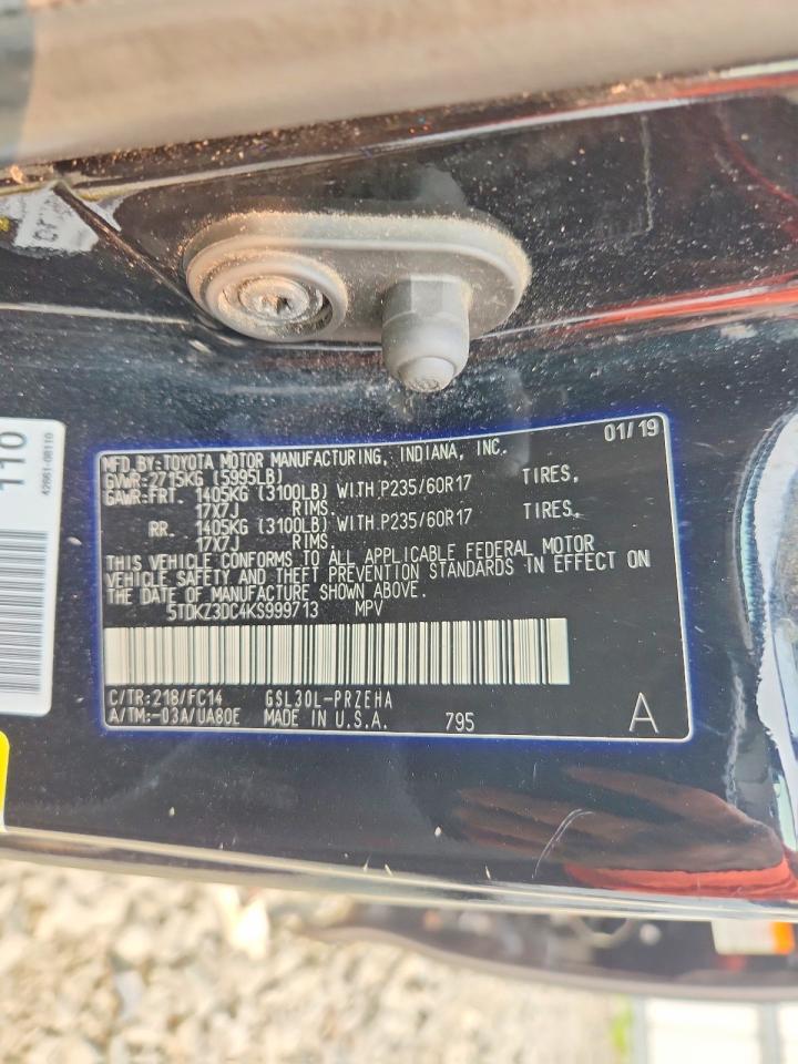 2019 TOYOTA SIENNA