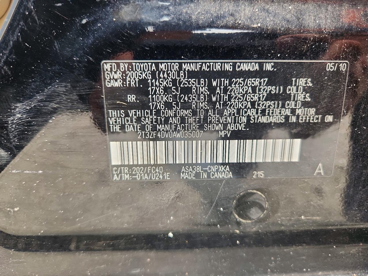 2010 TOYOTA RAV4