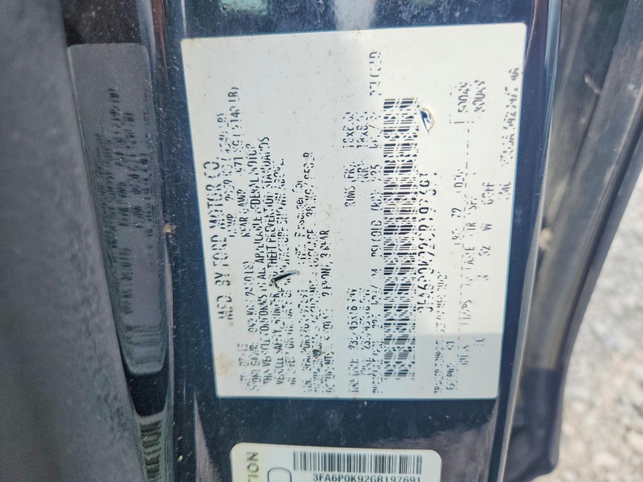 2016 FORD FUSION