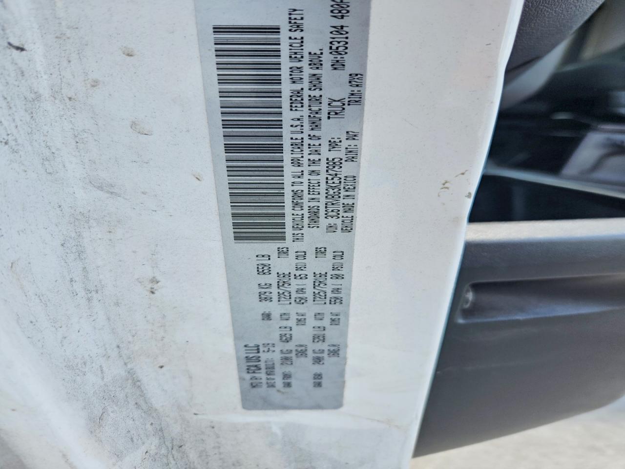 2019 RAM PROMASTER