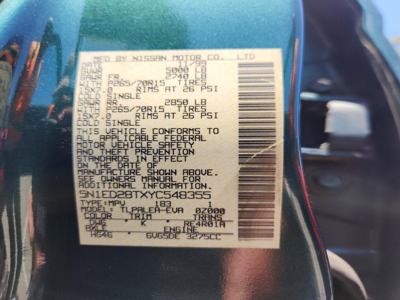 2000 NISSAN XTERRA