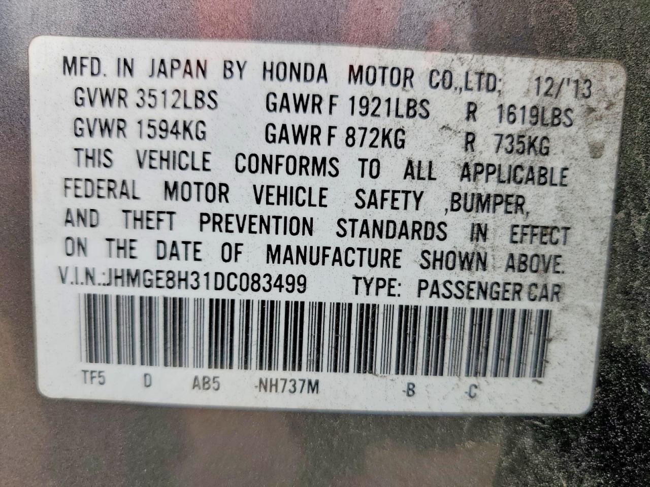 2013 HONDA FIT