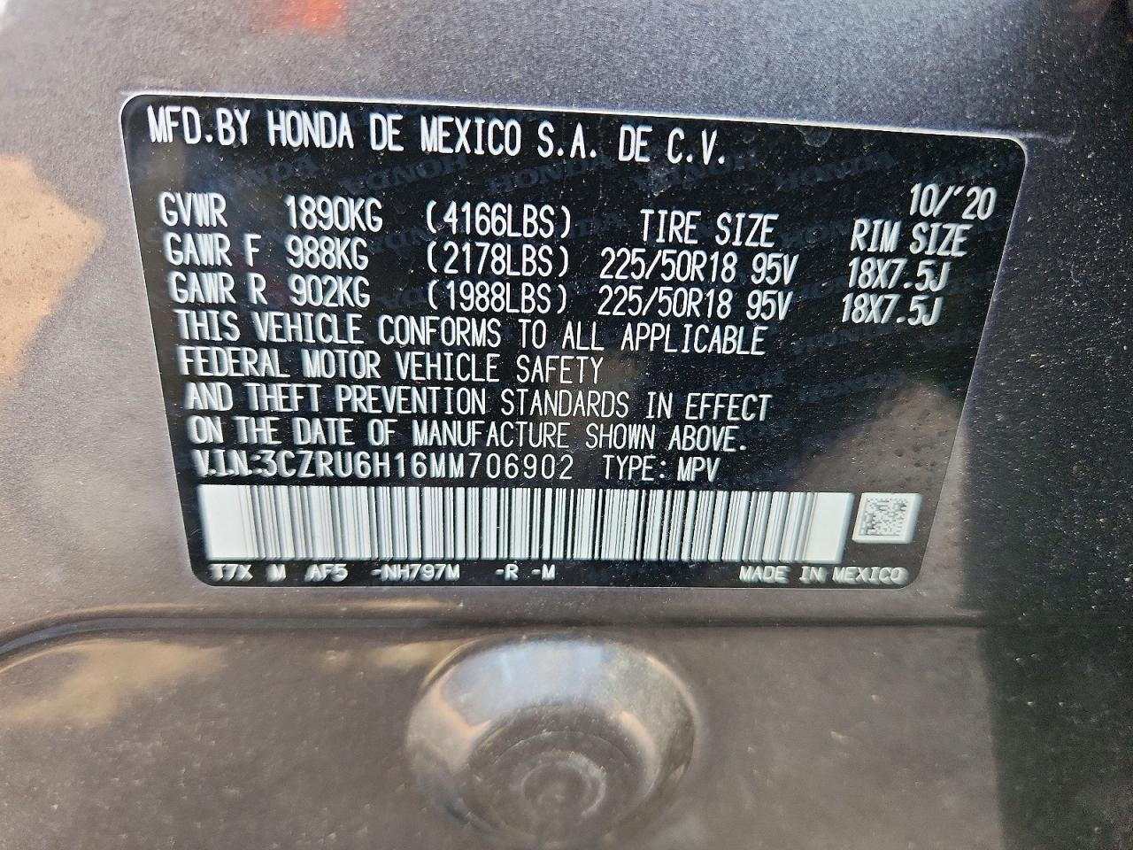 2021 HONDA HR-V