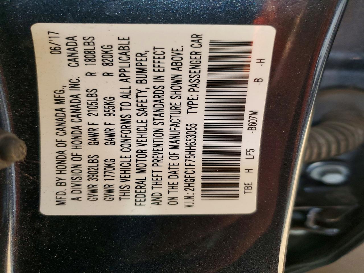 2017 HONDA CIVIC