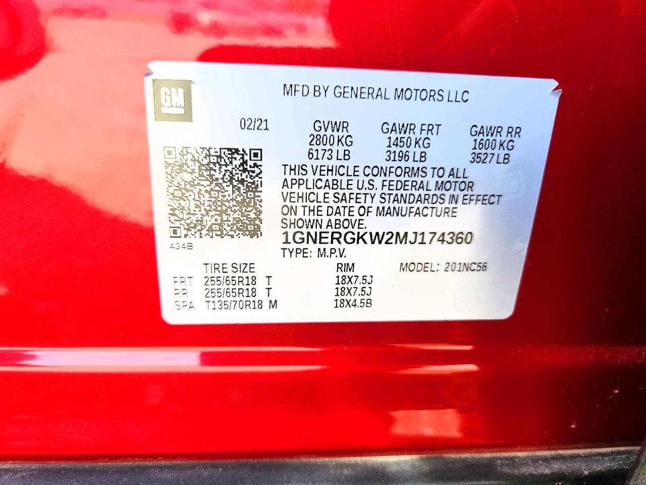 2021 CHEVROLET TRAVERSE