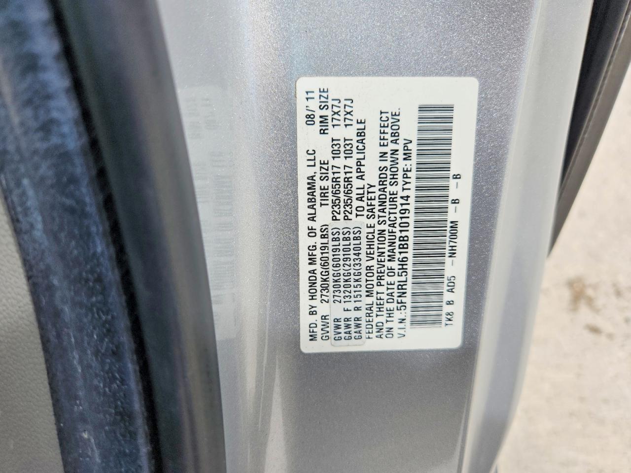 2011 HONDA ODYSSEY