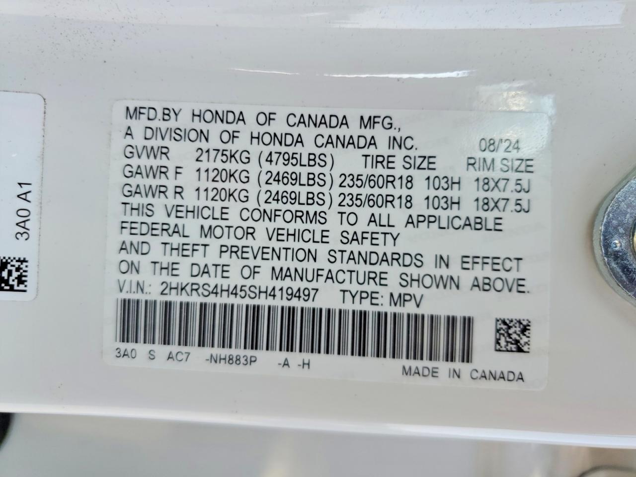 2025 HONDA CRV