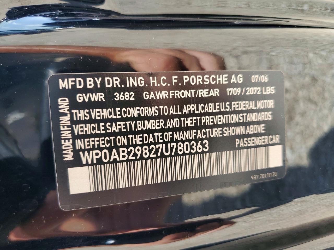 2007 PORSCHE CAYMAN