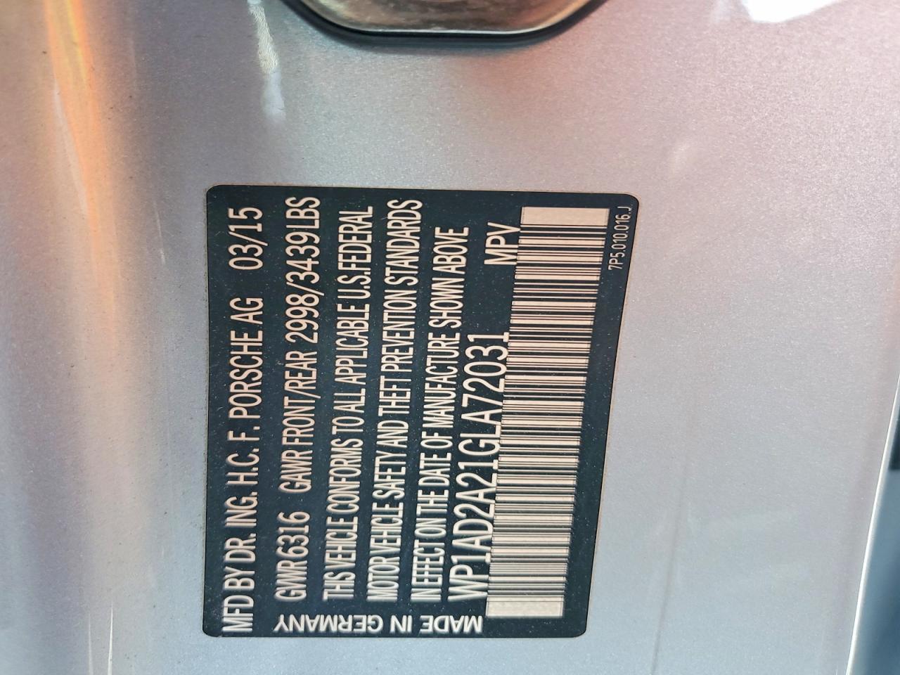 2016 PORSCHE CAYENNE