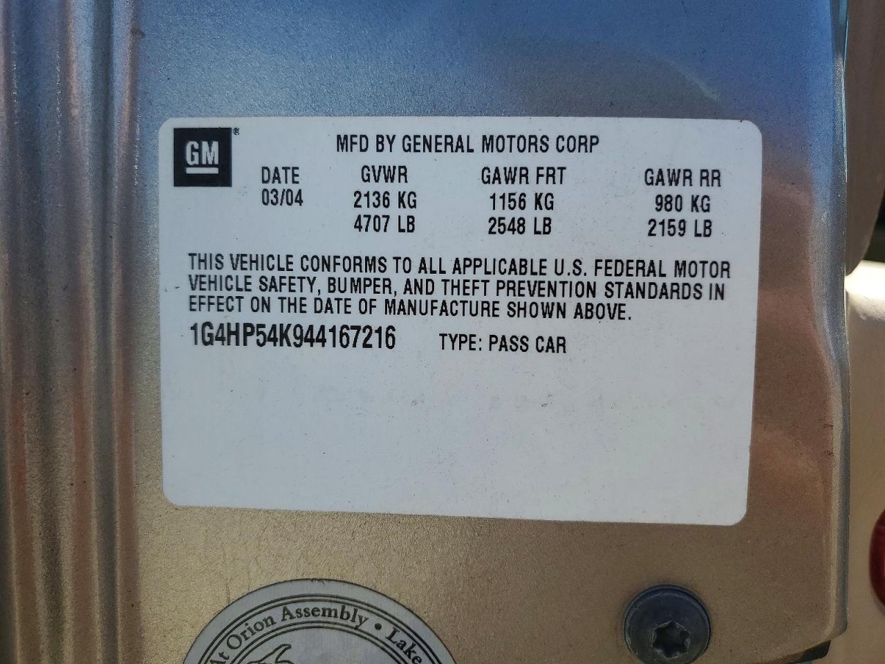 2004 BUICK LESABRE