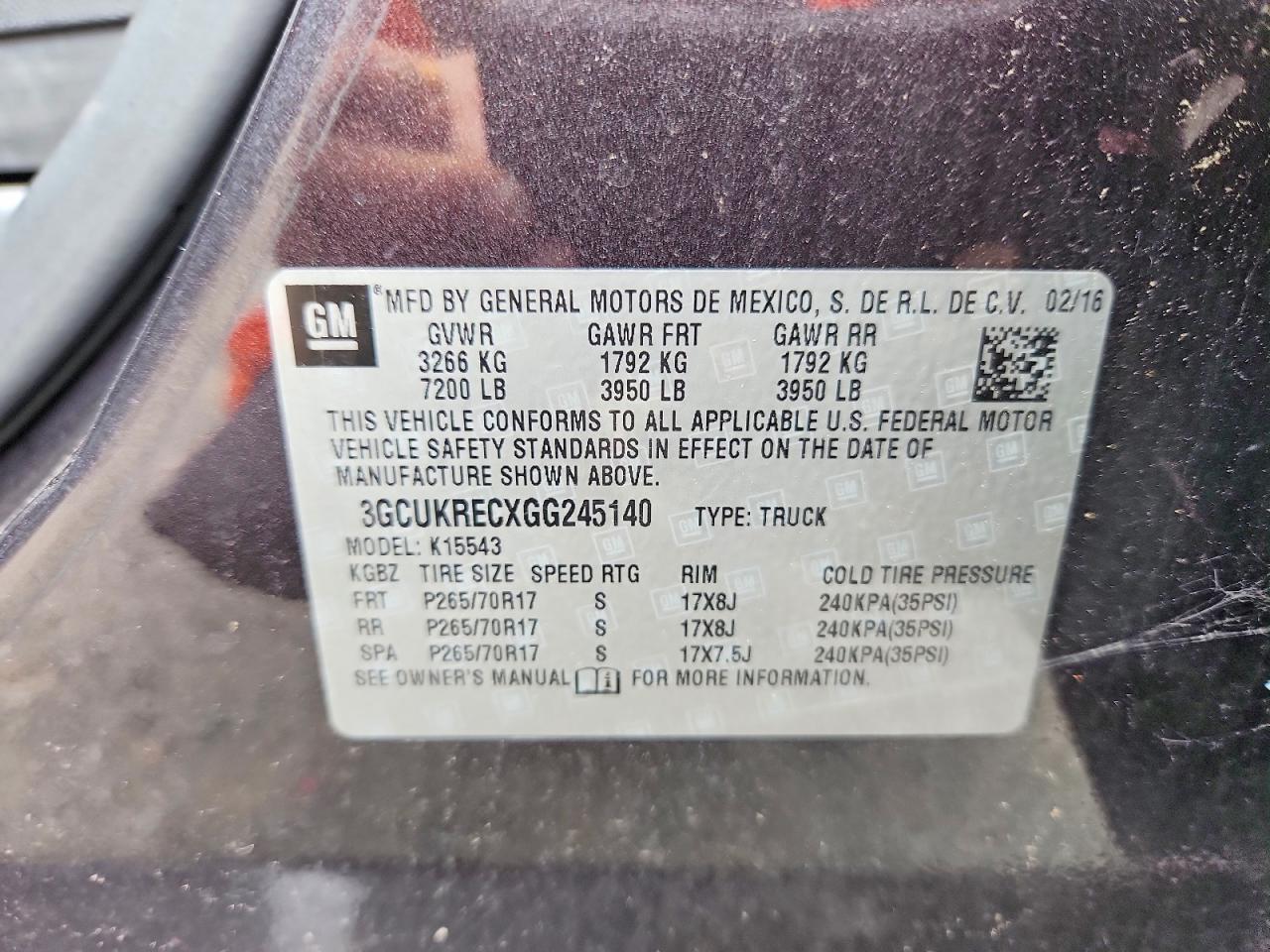 2016 CHEVROLET SILVERADO