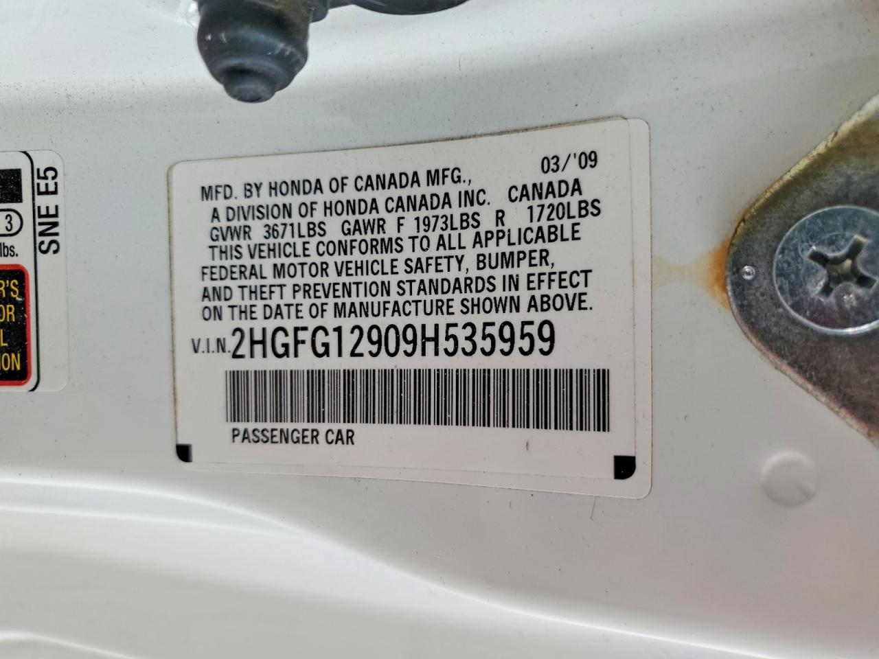 2009 HONDA CIVIC
