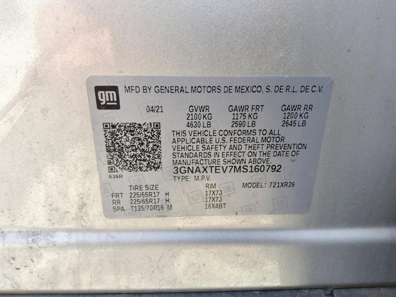 2021 CHEVROLET EQUINOX