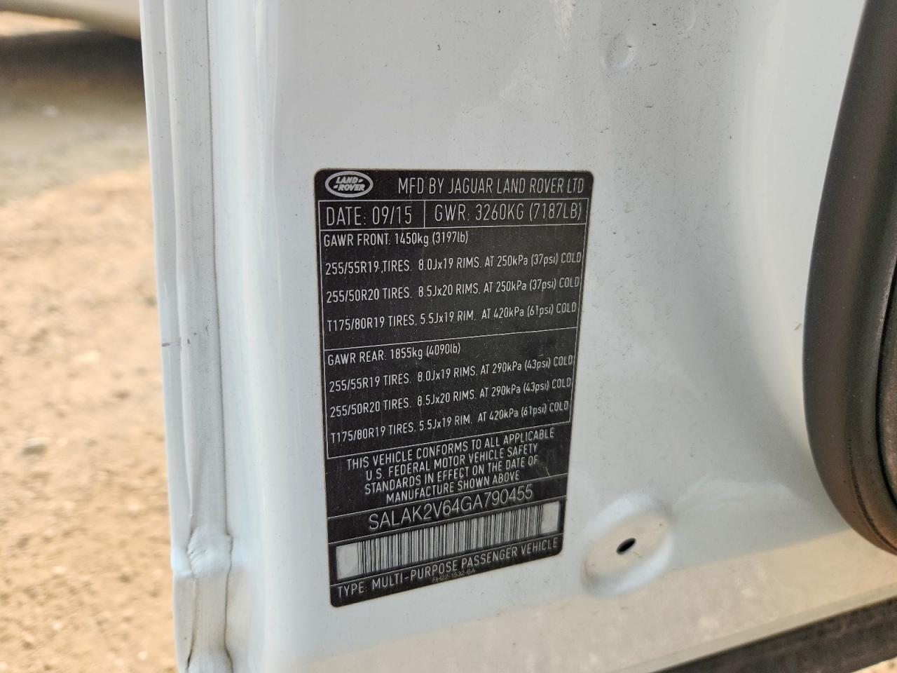 2016 LAND ROVER LR4
