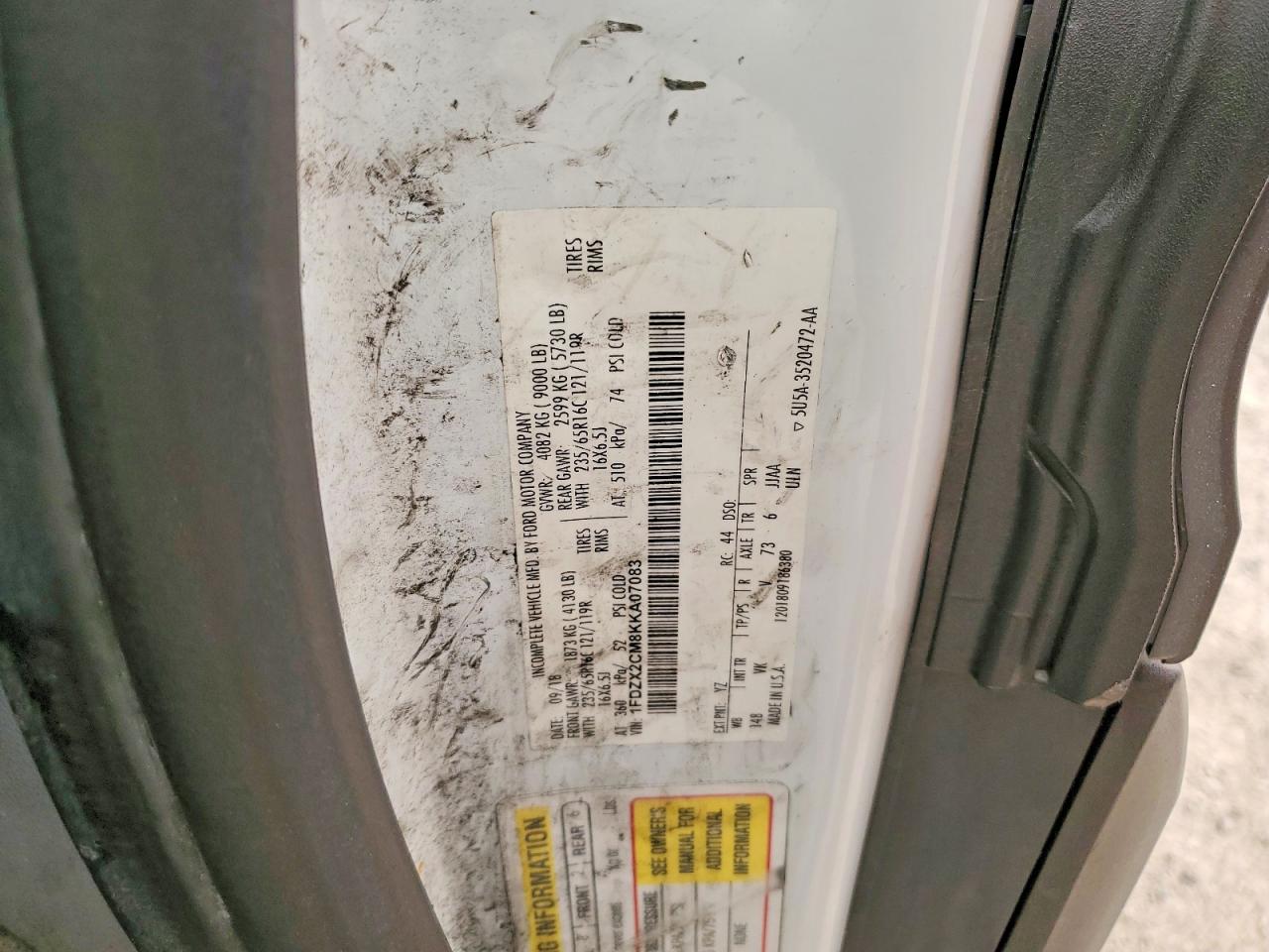 2019 FORD TRANSIT