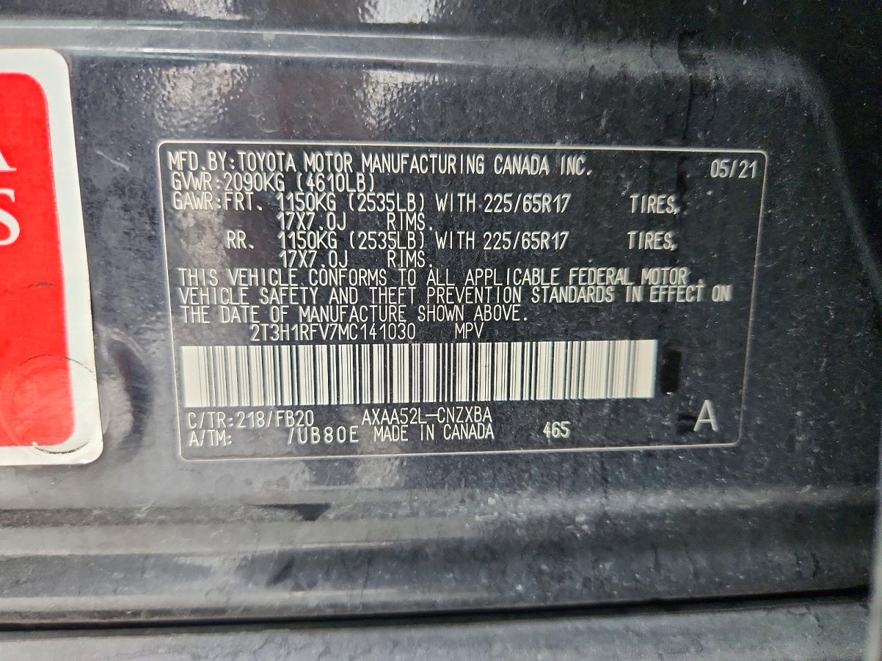 2021 TOYOTA RAV4
