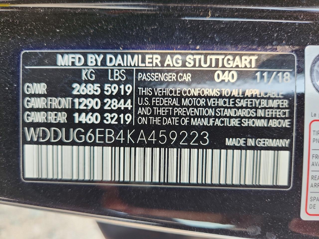 2019 MERCEDES-BENZ S-CLASS