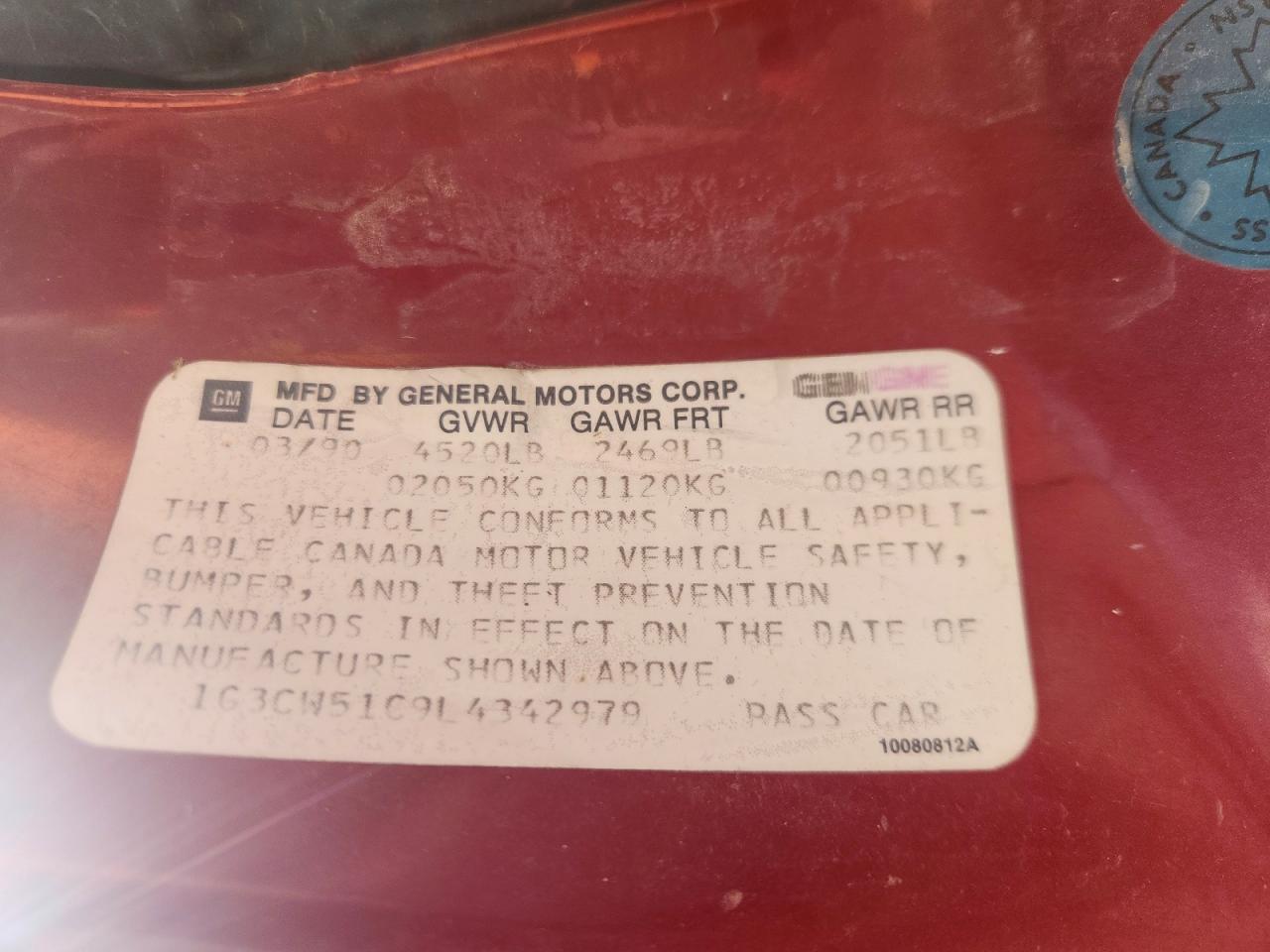 1990 OLDSMOBILE 98